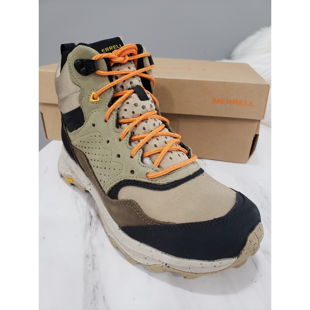 NEW SZ 8 Merrell Men's Speed Solo Mid Clay/Olive Waterproof Hiking Boots J004535
